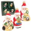 Krebs Glas Lauscha Weihnachtsornament Santas 4-tlg. 8cm