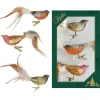 Krebs Glas Lauscha Weihnachtsornamente Vögel Waldvögel 3-tlg. 7cm