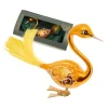 Krebs Glas Lauscha Weihnachtsornament Gold Schwan 1-tlg. 5cm