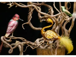 Krebs Glas Lauscha Weihnachtsornament Gold Schwan 1-tlg. 5cm