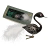 Krebs Glas Lauscha Weihnachtsornament Schwarz Schwan 1-tlg. 5cm