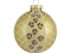 Krebs Glas Lauscha Weihnachtsbaumkugel Leopard 1-tlg. 8cm