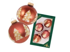 Krebs Glas Lauscha Weihnachtsbaumkugel Winterbaum 4er-Set 7cm