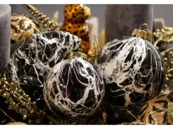 Krebs Glas Lauscha Weihnachtsornament Bär Marmor 1-tlg. 10cm