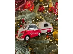 Krebs Glas Lauscha Weihnachtsornamente Auto Anhänger 2-tlg. 7cm