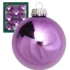 Krebs Glas Lauscha Weihnachtskugeln Voilett Glanz Uni 8er-Set 7cm