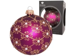 Krebs Glas Lauscha Weihnachtskugeln Jewels Magenta 1-tlg. 8cm