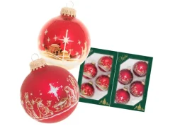 Krebs Glas Lauscha Weihnachtsbaumkugel Heilige Nacht 8-tlg. 7cm