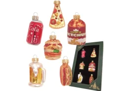 Krebs Glas Lauscha Weihnachtsornamente Miniaturen Food 6-tlg. 3cm