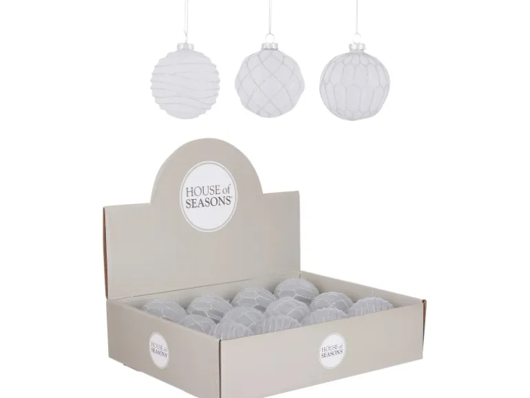 Kugel Glas Weiß Ø 8 cm