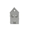 Laterne Haus Graubraun Metall 12 x 10 x 20 cm