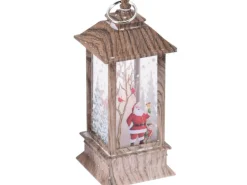 Laterne Weihnachtsmotiv mit LED-Beleuchtung 13 cm 4-fach sortiert