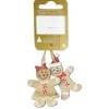 Lebkuchenfiguren zum Hängen 2er-Pack aus Holz, 5,5 cm