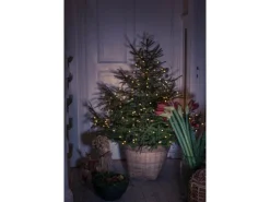 LED Baummantel mit Ring mit Globes 200 bernsteinfarbene LEDs innen