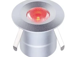 LED Bodeneinbauleuchte Budoni mit Farbwechsel Rund Silber 5 Stück