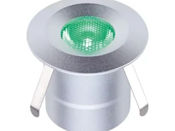 LED Bodeneinbauleuchte Budoni mit Farbwechsel Rund Silber 5 Stück