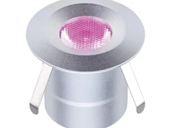 LED Bodeneinbauleuchte Budoni mit Farbwechsel Rund Silber 5 Stück