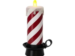 LED Candy Kerze 150 mm x 125 mm x 295 mm Papier/Plastik warmweiß flackernd