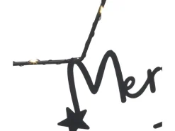 LED Dekohänger Stern Merry Christmas Schwarz