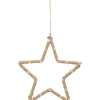 LED Dekohänger Stern mit Juteseil