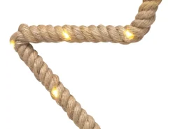 LED Dekohänger Stern mit Juteseil