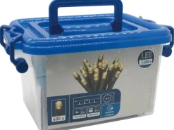 LED Lichterkette 400 LEDs Kaltweiß in Kunststoffbox Grünes Kabel 34,92 m