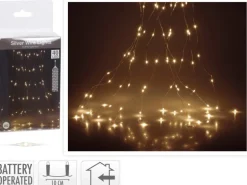 LED Lichterkette Schweif 40 warmweiße LEDs Silberdraht innen