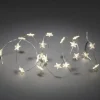 LED Lichterkette transparente Sterne 40 warmweiße LEDs innen