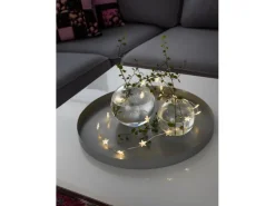 LED Lichterkette transparente Sterne 40 warmweiße LEDs innen