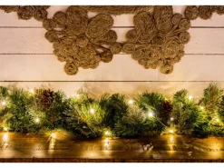 LED Lichterkette Tropfen 100 bernsteinfarbene LEDs Draht Silberfarben innen