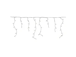 LED Lichtervorhang Eisregen 400 LEDs Warmweiß Schwarzes Kabel 17 m