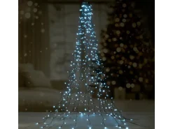 LED-Baum-Lichtervorhang mit Ring 512 LEDs Warm-/Kaltweiß Innen & Außen