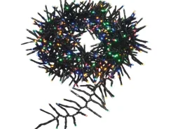LED-Büschellichterkette 768 LEDs Bunt Schwarzes Kabel 8,5 m