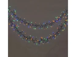 LED-Büschellichterkette 1.152 LEDs Bunt Schwarzes Kabel 11,2 m