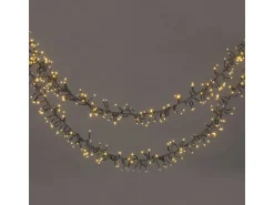 LED-Büschellichterkette 576 LEDs Warmweiß Schwarzes Kabel 7,2 m