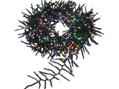 LED-Büschellichterkette 576 LEDs Bunt Schwarzes Kabel 7,2 m