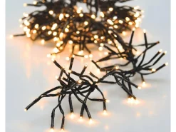 LED-Cluster-Lichterkette 21,8 m Schwarz