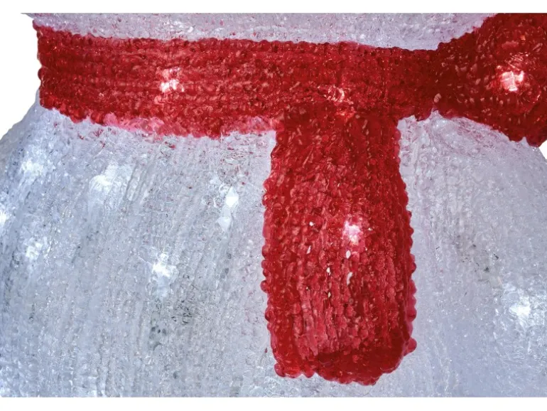 LED-Dekofigur Rentier 60 cm Weiß-Rot-Braun