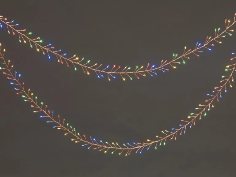 LED-Drahtlichterkette 240 LEDs Multi-Color Transparentes Kabel 13 m