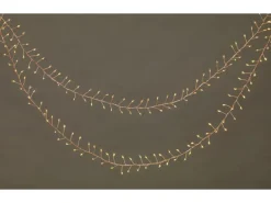 LED-Drahtlichterkette 720 LEDs Warmweiß Transparentes Kabel 13 m