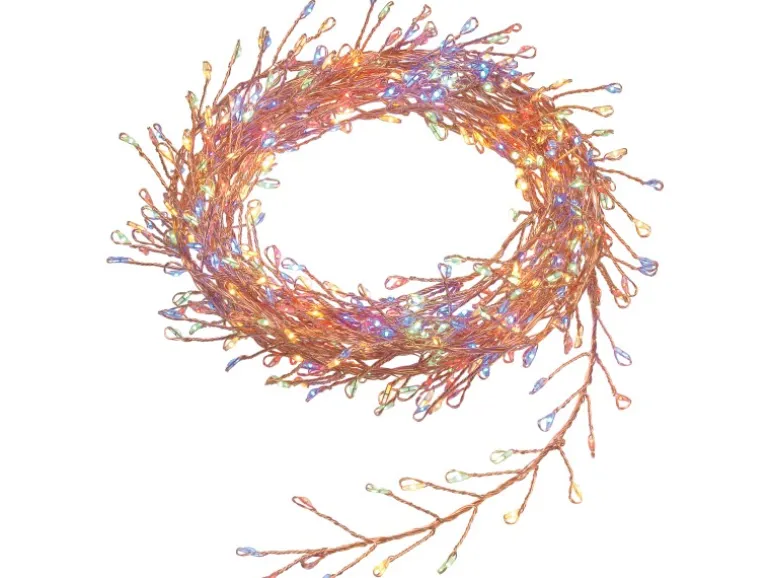 LED-Drahtlichterkette 480 LEDs Multi-Color Transparentes Kabel 9,8 m