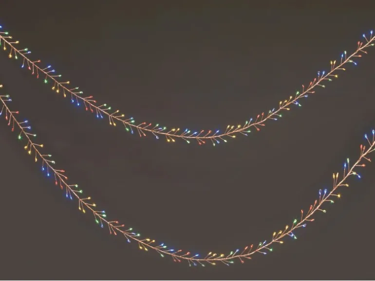 LED-Drahtlichterkette 480 LEDs Multi-Color Transparentes Kabel 9,8 m