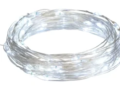 LED-Drahtlichterkette 80 LEDs Kaltweiß 8 m