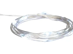 LED-Drahtlichterkette 10 LEDs Kaltweiß 1 m