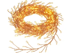 LED-Drahtlichterkette 480 LEDs Warmweiß Transparentes Kabel 9,8 m