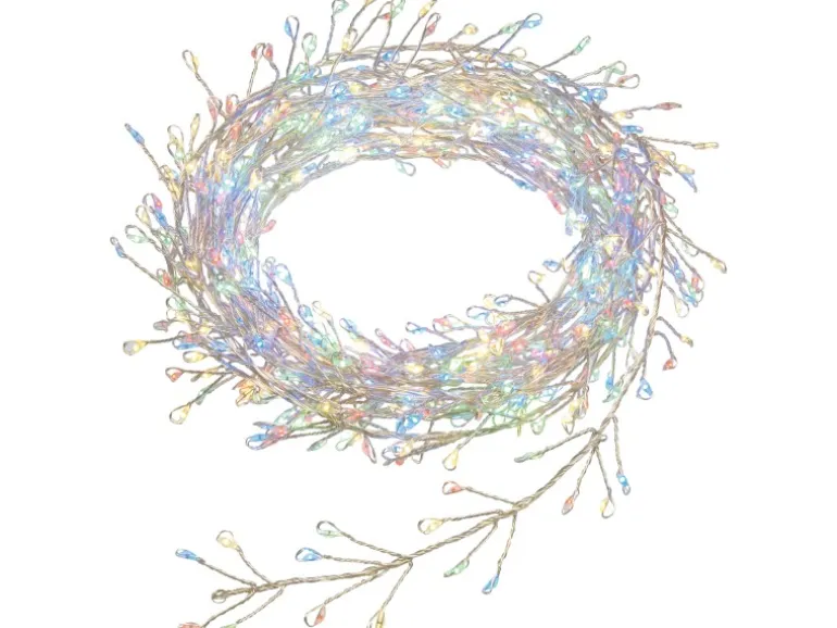 LED-Drahtlichterkette 480 LEDs Multi-Color Transparentes Kabel 9,8 m