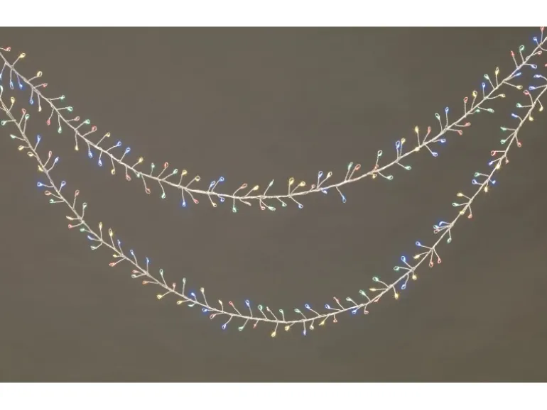 LED-Drahtlichterkette 240 LEDs Multi-Color Transparentes Kabel 7,4 m