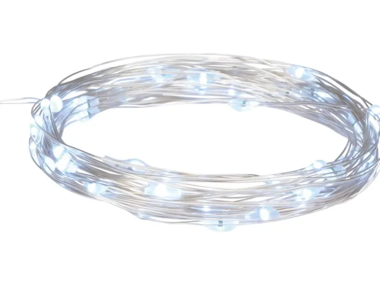 LED-Drahtlichterkette 40 LEDs Kaltweiß 4 m