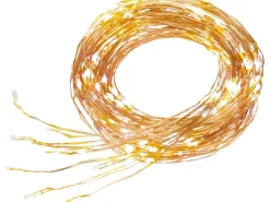 LED-Drahtlichterschweif 200 LEDs Warmweiß Transparentes Kabel 6,9 m