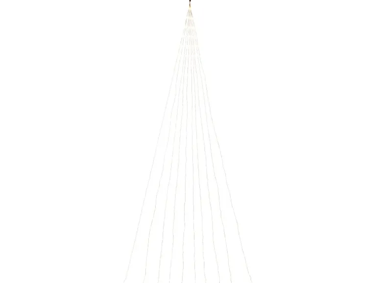 LED-Drahtlichterschweif 300 LEDs Warmweiß Transparentes Kabel 7,9 m